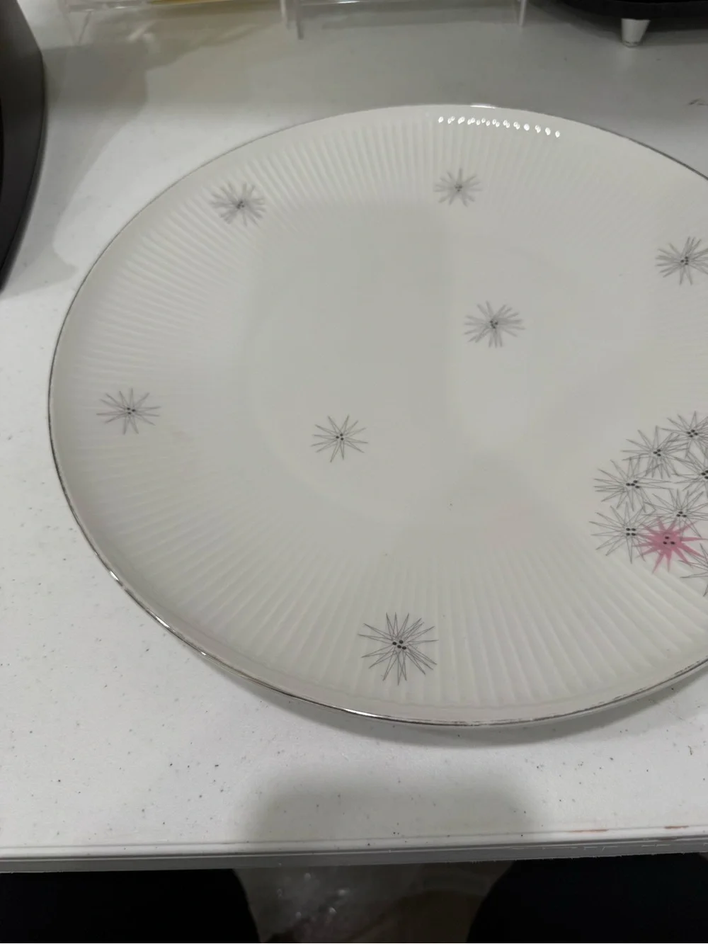 Thomas Germany Rosenthal Porcelain MCM Atomic Starburst Platter 7529 Design